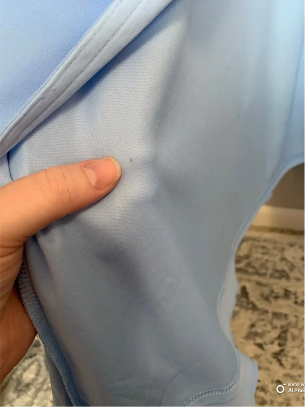 Lulu's Sky Blue Square Neck Maxi Dress with Front Slit